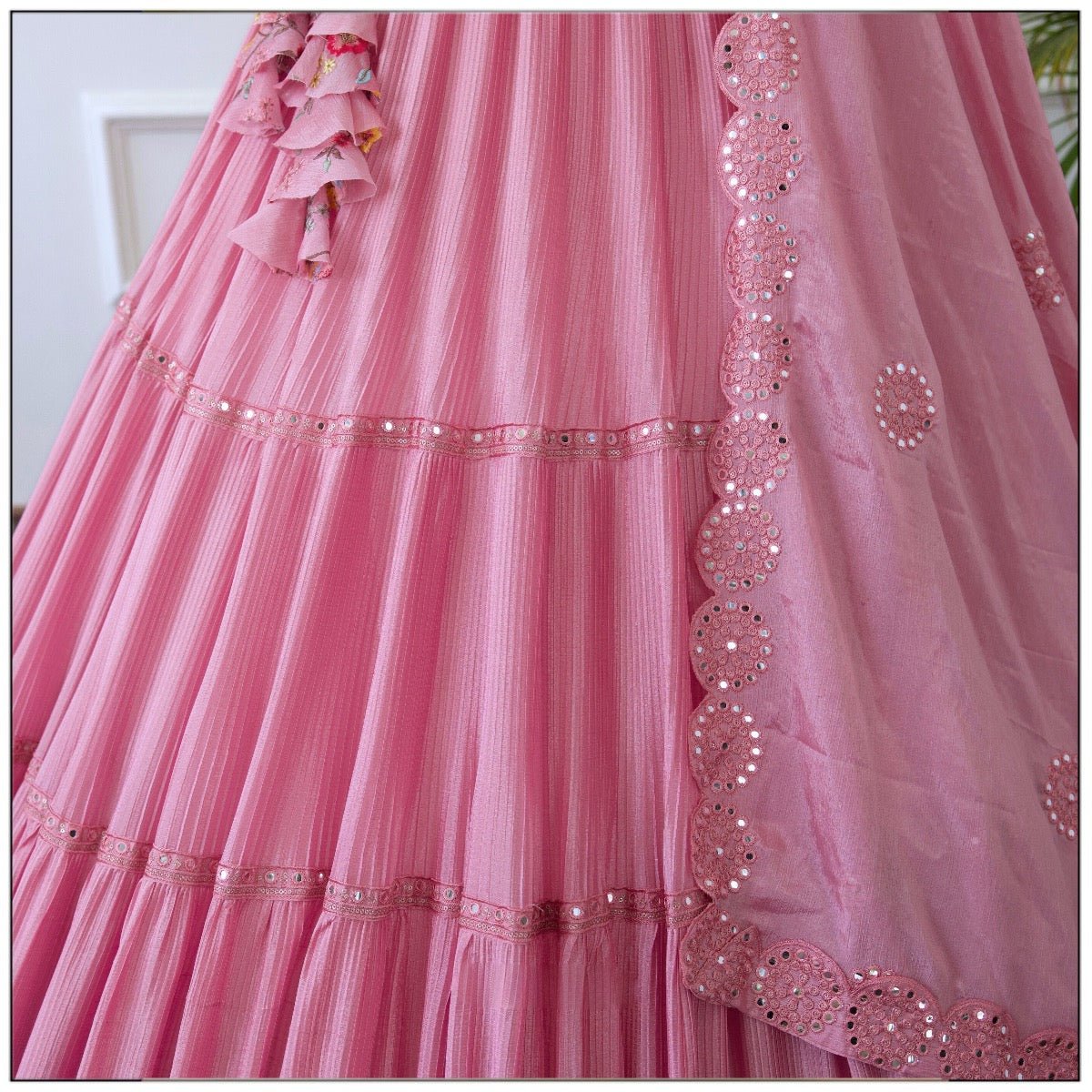 Light Pink Color Embroidery Work Lehenga Choli