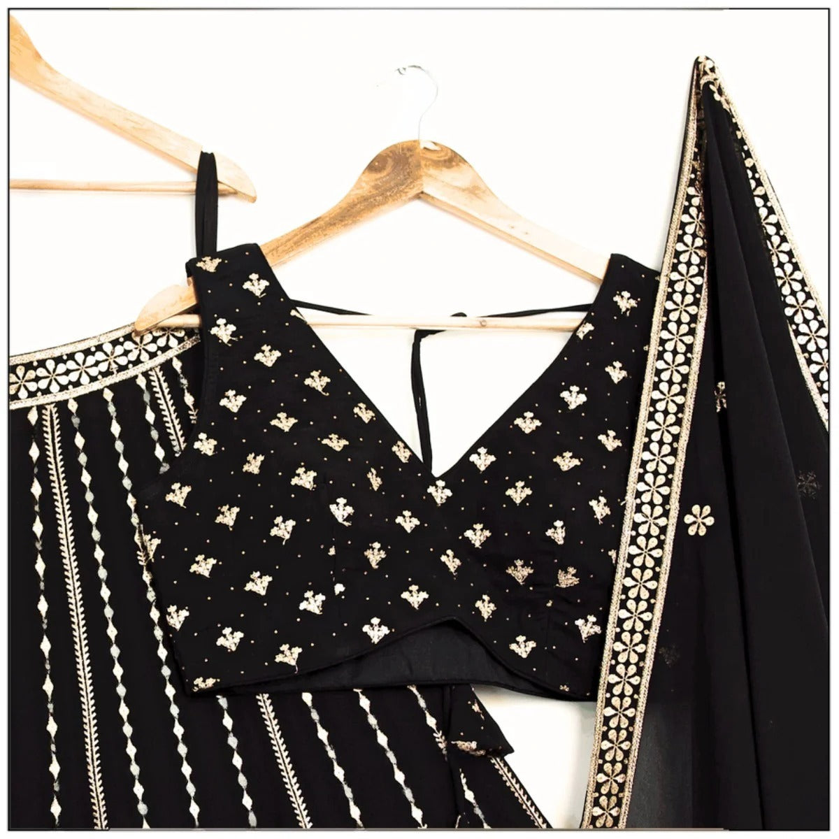 Black color Sequence Embroidery work Designer Lehenga Choli