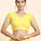 AISHA YELLOW NET LATEST HALDI STYLE LEHENGA