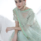 buy-reception-style- bollywood-style-green-soft-net-lehenga