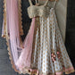 White Pink Banarasi Lehenga Choli For Women