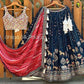 Blue lehenga choli for women indian wedding guest