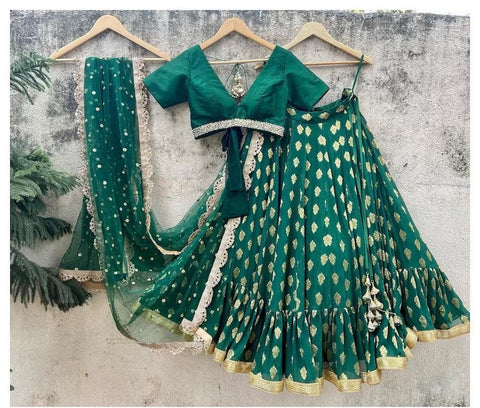 Banarasi Green ready to wear indian wedding
