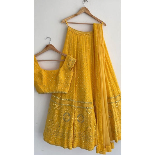 Indian Wedding Yellow lehenga Choli For Women