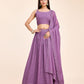 Lehenga With Choli And Dupatta In Lavender Georgette Embroidered Sequins Party Wear