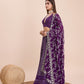 Wine Georgette Wedding A Line Lehenga Embroidered And Sequins Party Wear