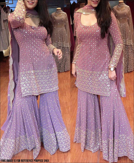 Embellish Yankita Kapoor Sharara Salwar Suit for Party Wear