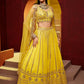 MULMUL-GEORGETTE-MORNI-YELLOW-HALDI-LEHENGA