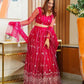 PARISHA PINK NET LEHENGA CHOLI SET