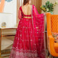 PARISHA PINK NET LEHENGA CHOLI SET