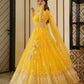 AISHA YELLOW NET LATEST HALDI STYLE LEHENGA