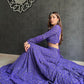 PURPLE GEORGETTE EMBROIDERED WEDDING LEHENGA