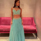 TURQUOISE COLOR  HEAVY QUALITY LEHENGA CHOLI