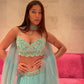 TURQUOISE COLOR  HEAVY QUALITY LEHENGA CHOLI