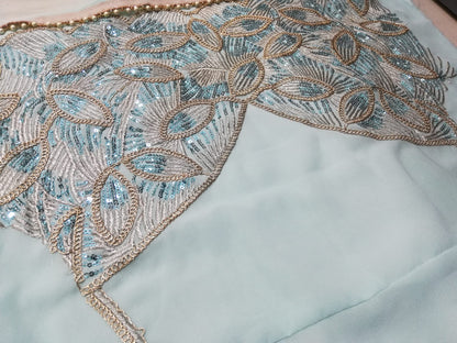 TURQUOISE COLOR  HEAVY QUALITY LEHENGA CHOLI