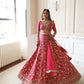 PINK ZARI AND SEQUINS EMBROIDERED MALAI SATIN SILK LEHENGA CHOLI