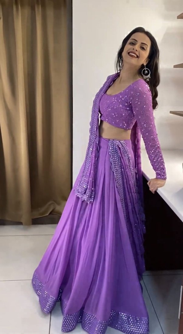 Lavender umbrella design trending lehenga Choli