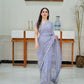 Magnificent light lavender colored designer sequence embroidered party wear saree