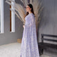 Magnificent light lavender colored designer sequence embroidered party wear saree