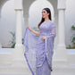 Magnificent light lavender colored designer sequence embroidered party wear saree