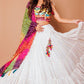 Exquisite Georgette White Lehenga Choli Set with Multicolored Embroidery and Digital Print Dupatta