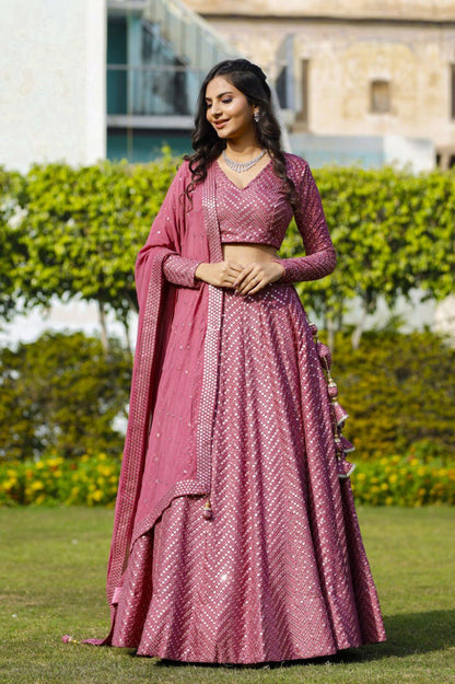 Sequence Work Pink Colour Chaniya Choli