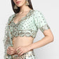 Embroidered Art Silk Lehenga in Pastel Green