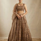 Party Wear Designer Brown Colored Lehenga Choli