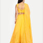 Yellow Colored Georgette Party Wear Lehenga Choli