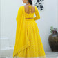 Yellow Georgette Sequence Work Designer Lehenga choli