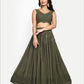 Dark Green Sequence Work Georgette Party Wear Lehenga Choli