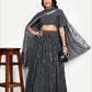 Grey Colored Sequence Work Georgette Designer Lehenga Choli