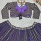 Stylish Purple Georgette Sequence Work Lehenga Choli