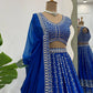 Mesmerizing Blue Georgette Sequence & Thread Work Lehenga Choli