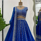 Mesmerizing Blue Georgette Sequence & Thread Work Lehenga Choli