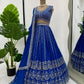 Mesmerizing Blue Georgette Sequence & Thread Work Lehenga Choli