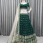 Wedding Wear GREEN LATA FASHIONABLE LEHENGHA CHOLI