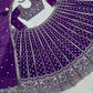 WEDDING WEAR EMBROIDERY SEQUENCE WORK LEHENGA CHOLI WITH DUPATTA PURPLE