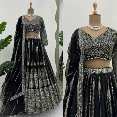 Designer Look Georgette Sequence Work Lehenga Choli