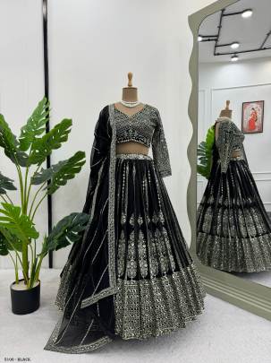 Designer Look Georgette Sequence Work Lehenga Choli