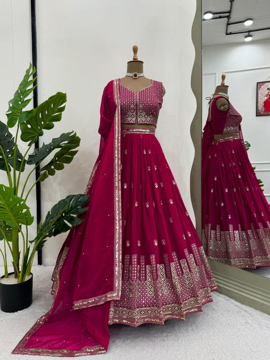 LEHENGA CHOLI WITH HEAVY EMBROIDERY WORK