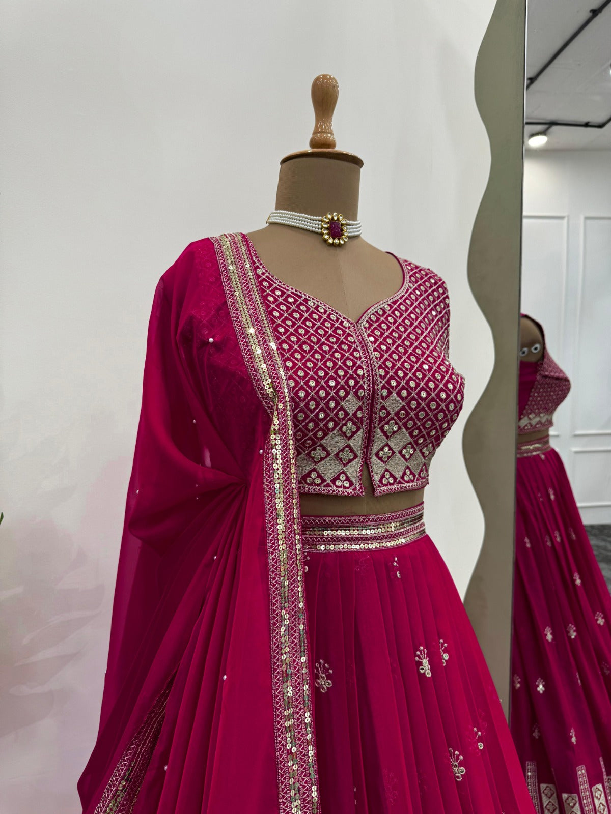 LEHENGA CHOLI WITH HEAVY EMBROIDERY WORK