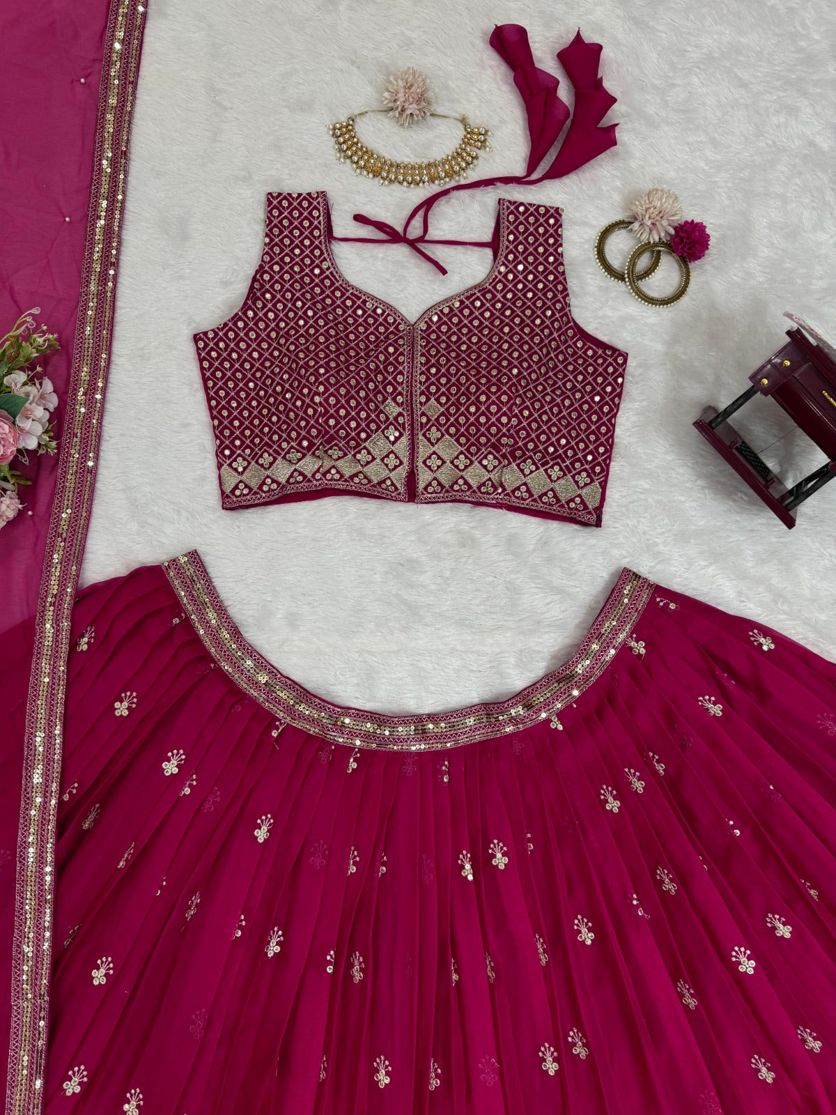 LEHENGA CHOLI WITH HEAVY EMBROIDERY WORK