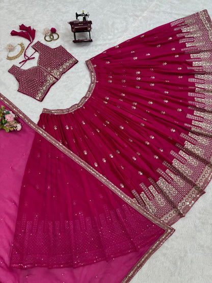 LEHENGA CHOLI WITH HEAVY EMBROIDERY WORK
