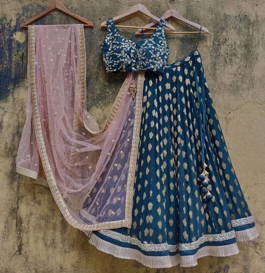 BLUE-BANARASI-WITH-HEAVY-EMBROIDERY-LEHENGA