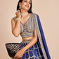 Blue Embroidered Georgette Lehenga