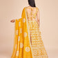 Yellow Faux Georgette Embroidered Sequins Lehenga With Choli And Dupatta Party Wear