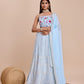 Sky Blue Georgette Lehenga With Choli And Dupatta Embroidered Sequins Party Wear