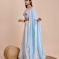 Sky Blue Georgette Lehenga With Choli And Dupatta Embroidered Sequins Party Wear