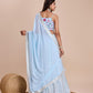 Sky Blue Georgette Lehenga With Choli And Dupatta Embroidered Sequins Party Wear